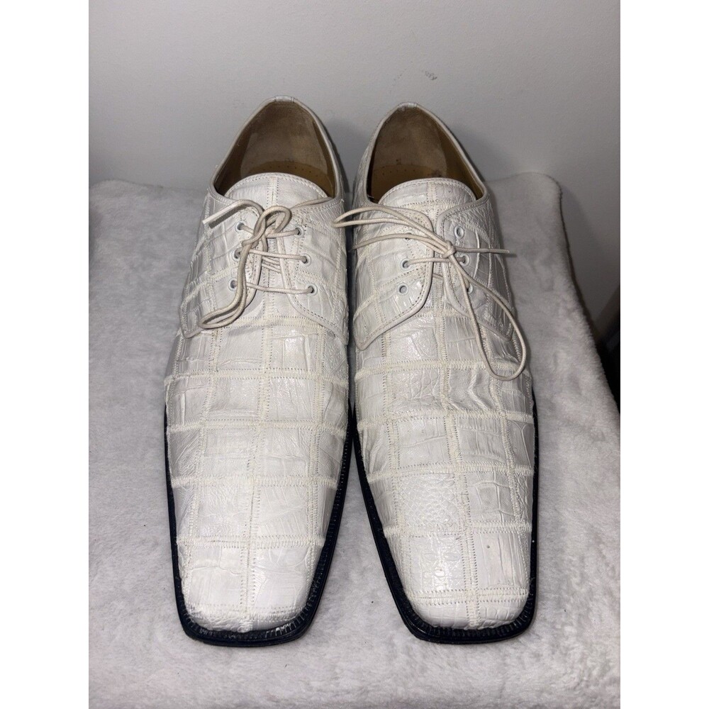 David Eden Crocodile Square Toe Dress shoes Sz 13
